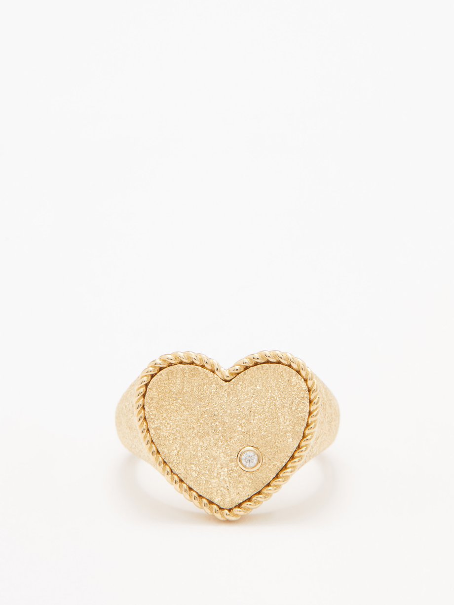 Yvonne Léon Heart diamond & 9kt gold ring