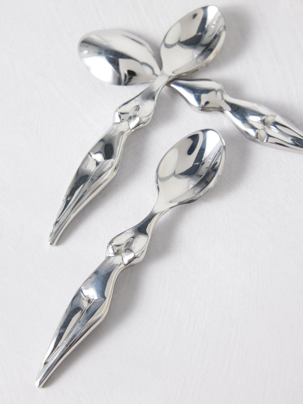 Anissa Kermiche Set of four Tea-Spoon Me steel teaspoons