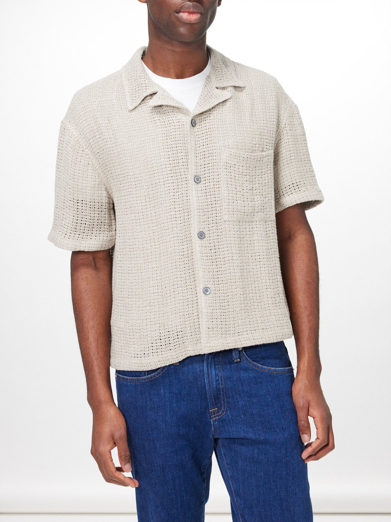 Open-weave linen shirt | FRAME