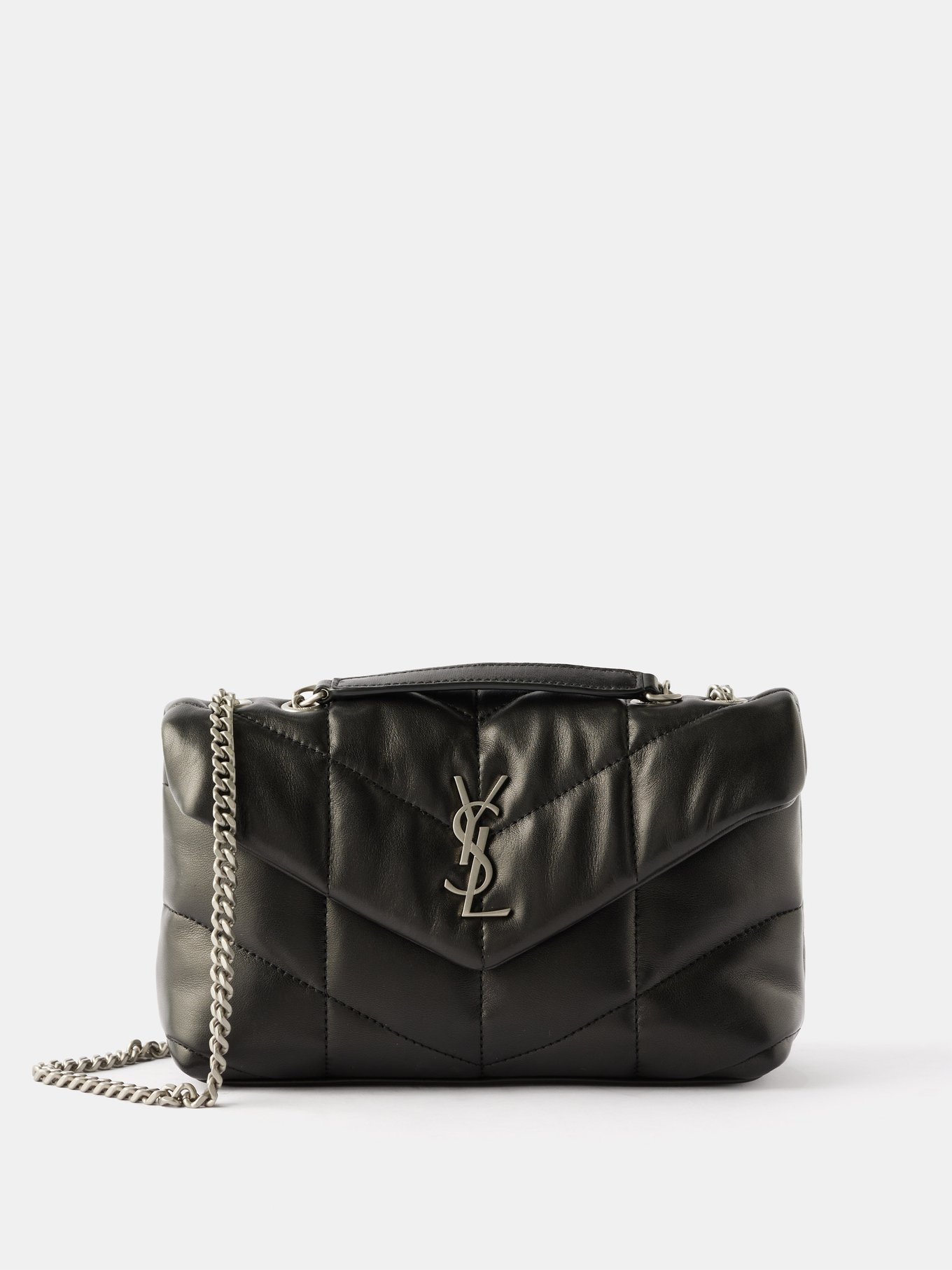 SAINT LAURENT: Loulou mini bag in quilted leather - Black