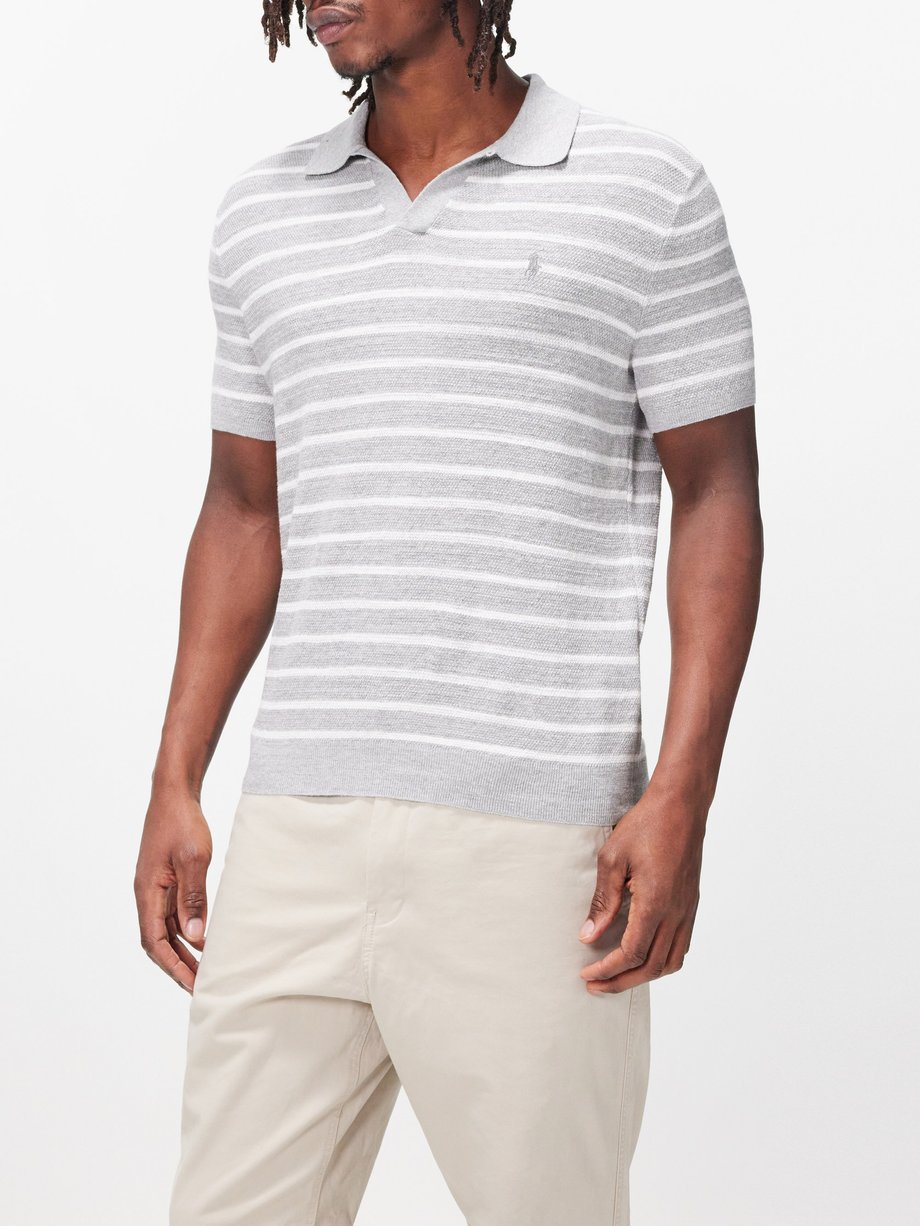 Polo Ralph Lauren Striped cotton-linen polo shirt
