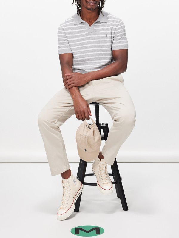 Polo Ralph Lauren Striped cotton-linen polo shirt