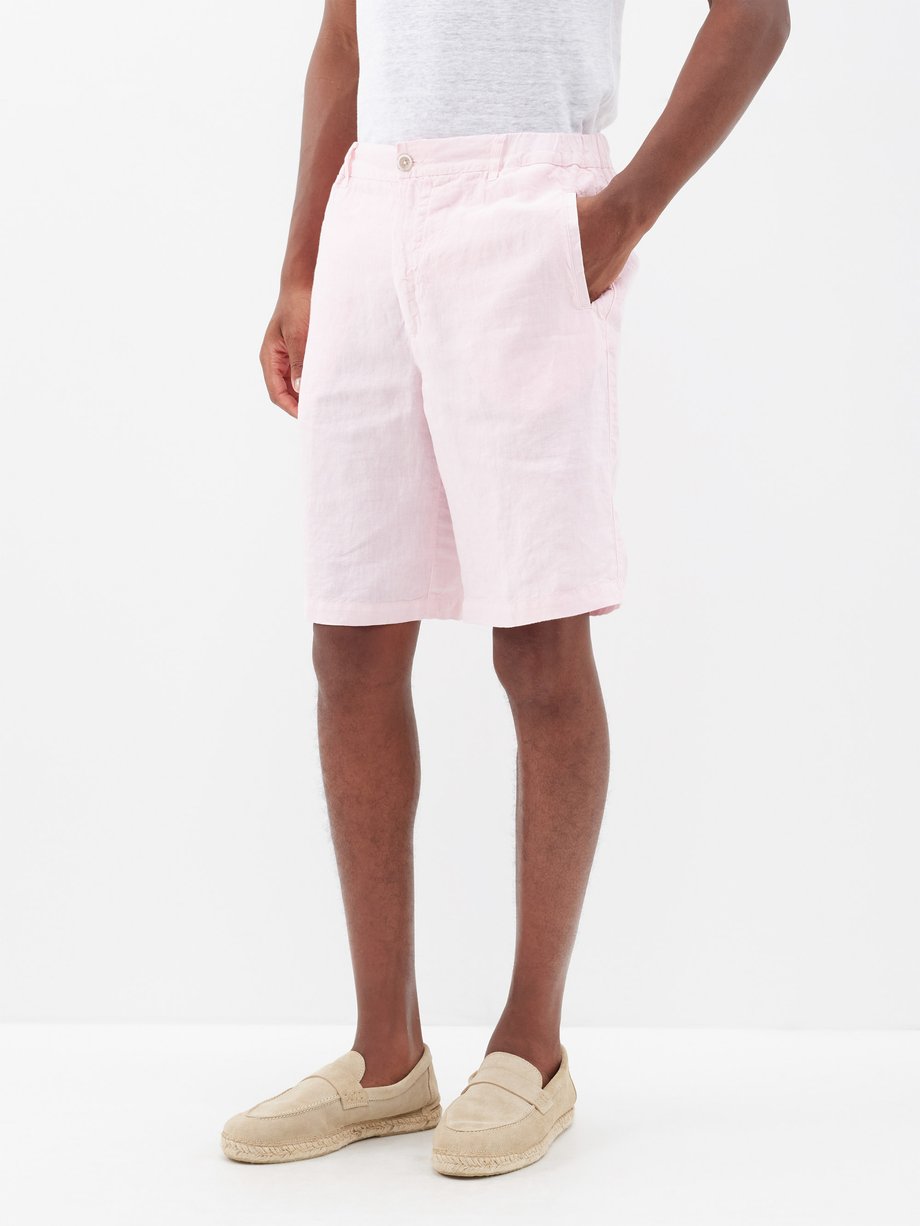 120% Lino Flat-front linen shorts