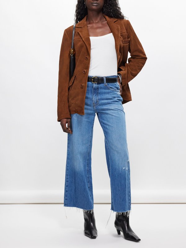 FRAME The Relaxed distressed straight-leg jeans