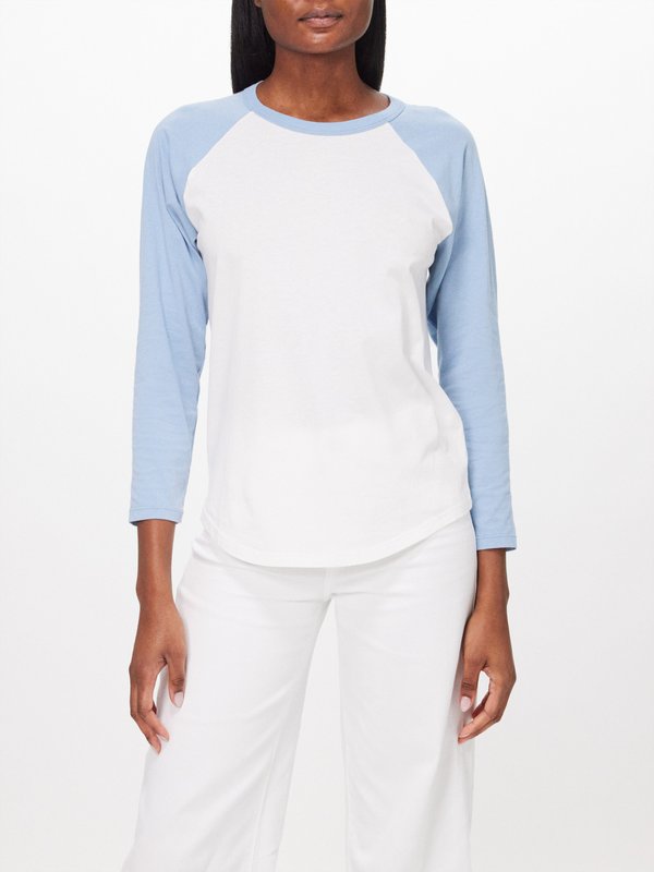 FRAME Raglan-sleeve cotton-jersey T-shirt