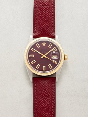Lizzie Mandler Vintage Rolex Datejust 36mm ruby & gold watch