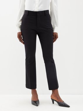 FRAME Le Crop Mini Boot cotton-blend trousers