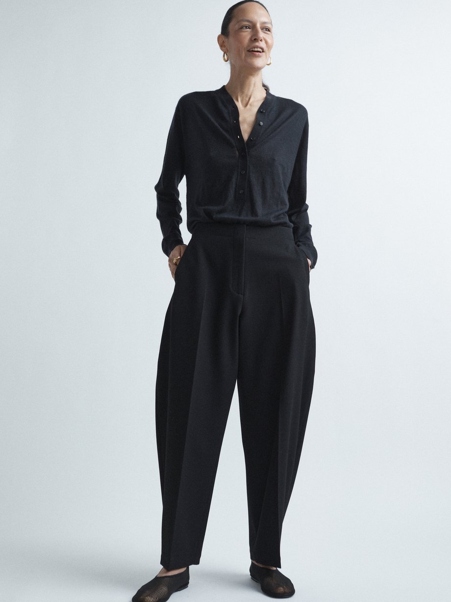 Raey Rounded wool suit trousers