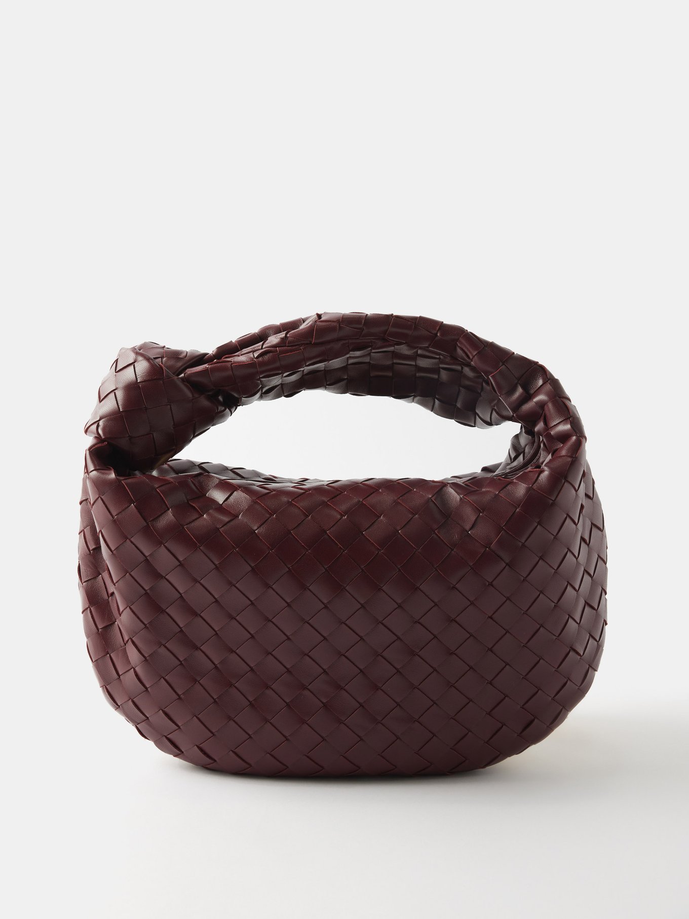 Bottega Veneta Brown Small Jodie Bag Burgundy