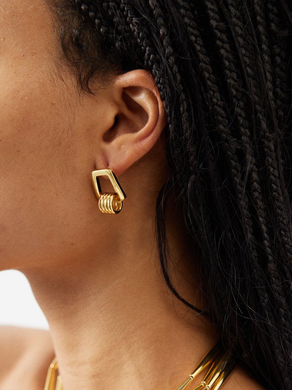 Tohum Dunya Karo 24kt gold-plated earrings