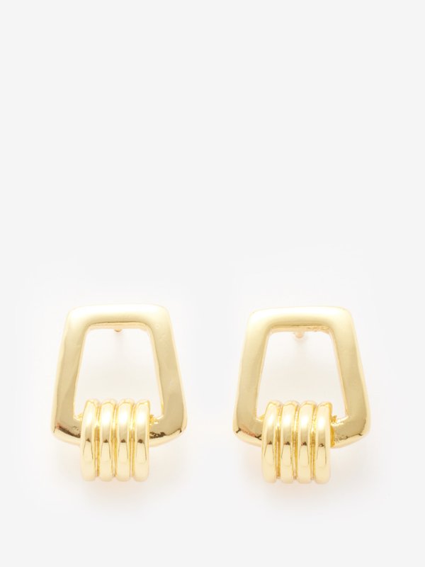 Tohum Dunya Karo 24kt gold-plated earrings