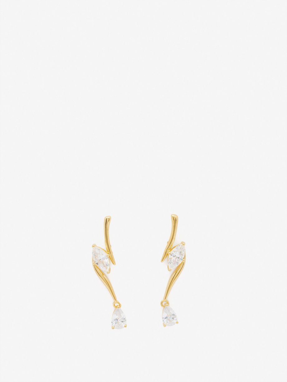 Anissa Kermiche Flagrante crystal & gold-plated earrings