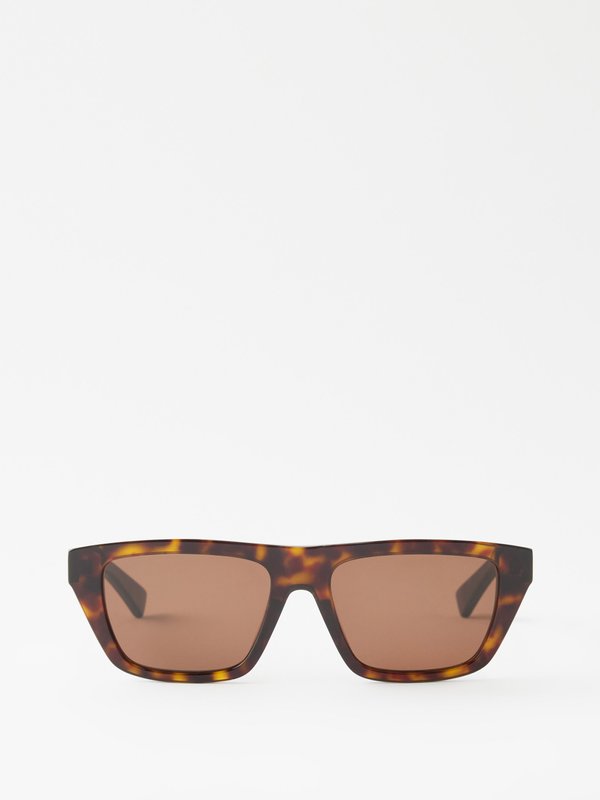 Bottega Veneta Eyewear (Bottega Veneta) Square tortoise-shell acetate sunglasses