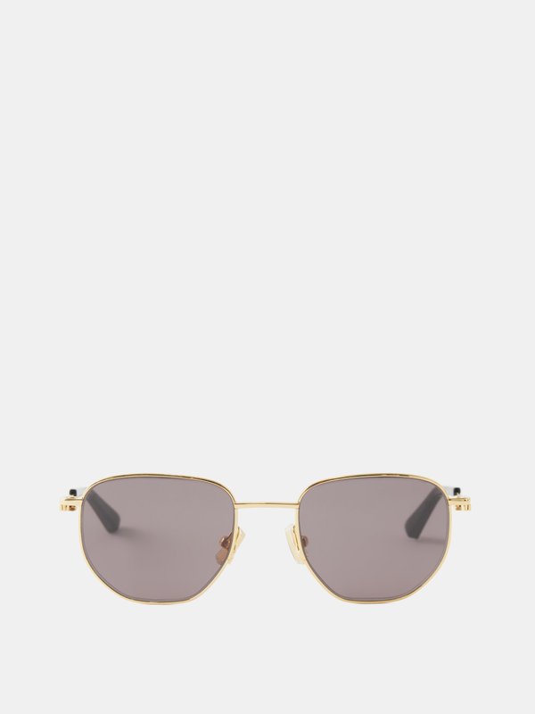Bottega Veneta Eyewear Round metal sunglasses