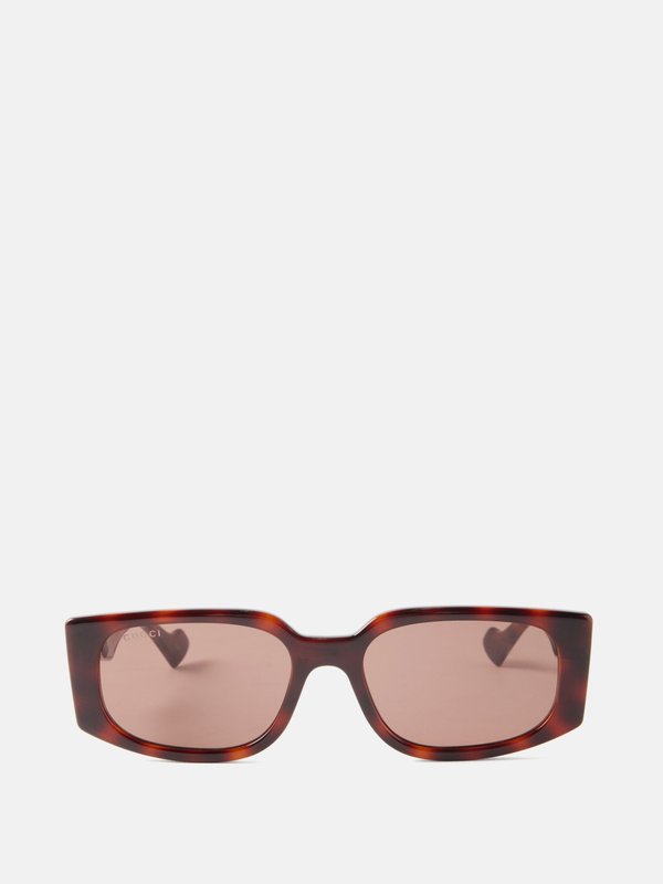 Gucci Eyewear (Gucci) Rectangular tortoiseshell-acetate sunglasses