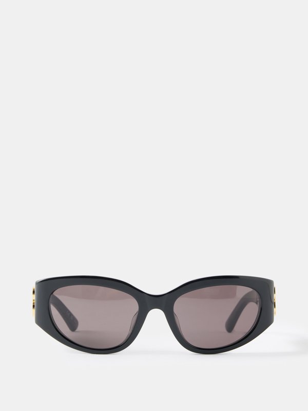 Balenciaga Eyewear (Balenciaga) BB-plaque oval acetate sunglasses