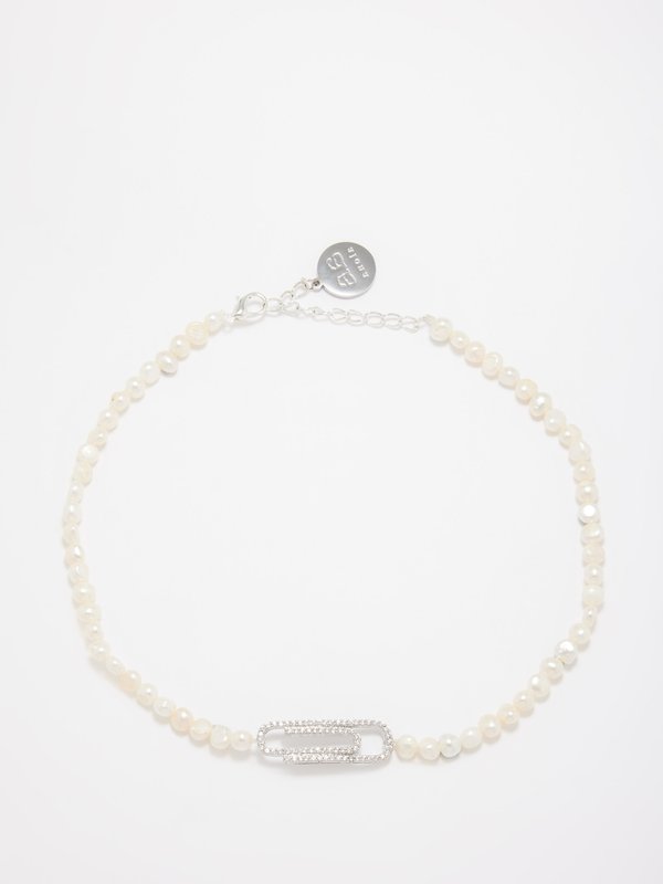 By Alona Kylie freshwater-pearl & silver-plated necklace