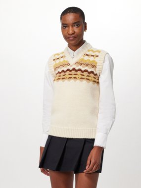 Molly Goddard Gabi Fair Isle-intarsia lambswool sweater vest