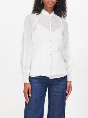 Zimmermann Natura linen-blend blouse