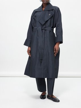 Issey Miyake Belted paper-blend trench coat