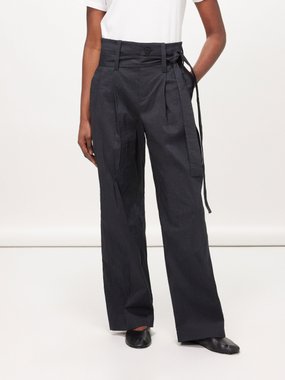 Issey Miyake Shaped Membrane belted trousers