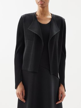 Issey Miyake Open-front technical-pleated cardigan