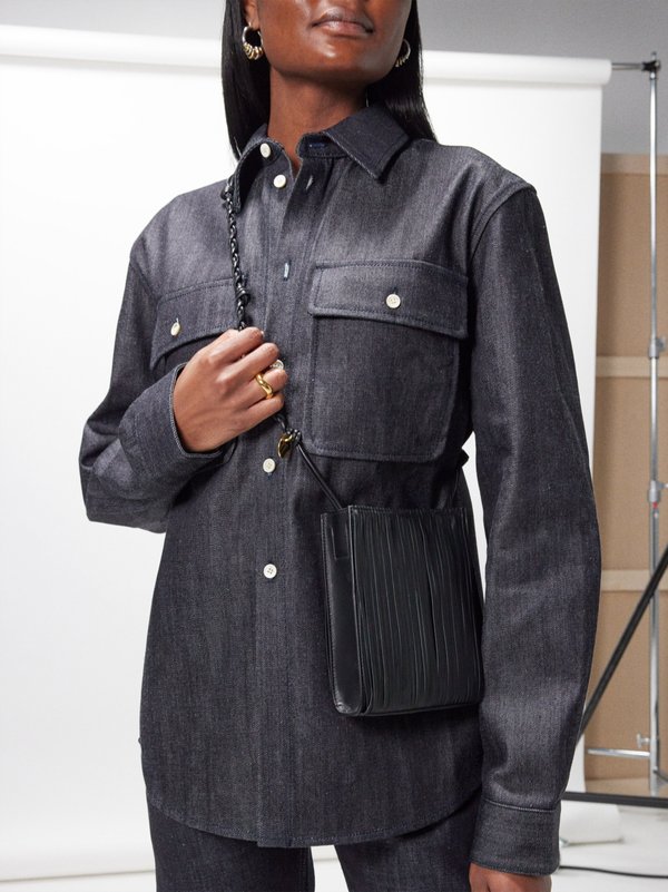 Jil Sander Tangle small slit-leather cross-body bag
