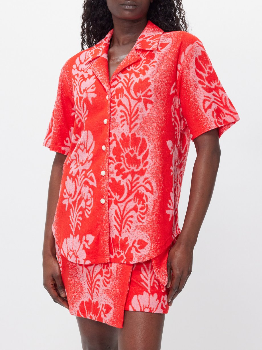 ALÉMAIS (ALÉMAIS) Martha floral-print cotton-blend terry shirt
