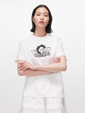 Simone Rocha Angel Baby-print cotton-jersey T-shirt