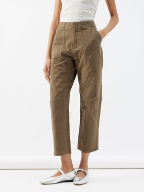 Rag & Bone Leyton cotton-canvas cropped trousers