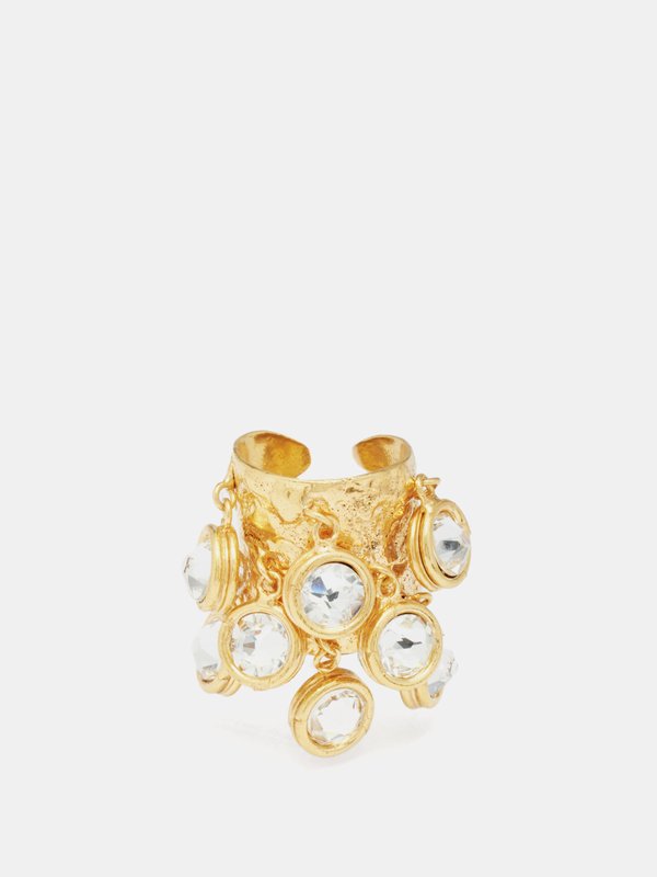 Sylvia Toledano Candies crystal & gold-plated ring