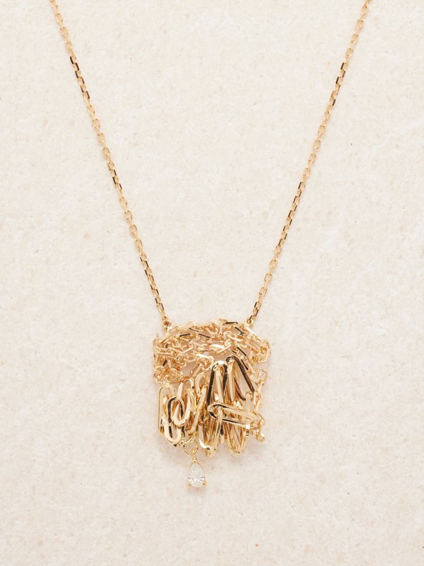 Yvonne Léon Knot diamond & 18kt gold necklace