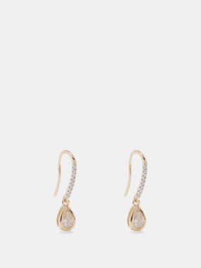 Mateo Diamond & 14kt gold drop earrings