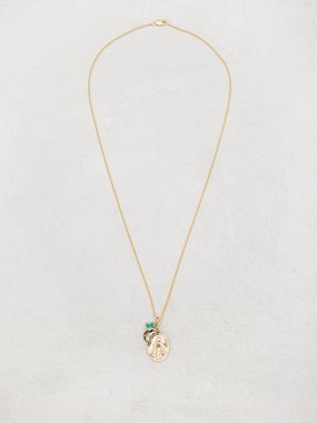 Miansai Mini Saints Trilogy 14kt gold-plated necklace