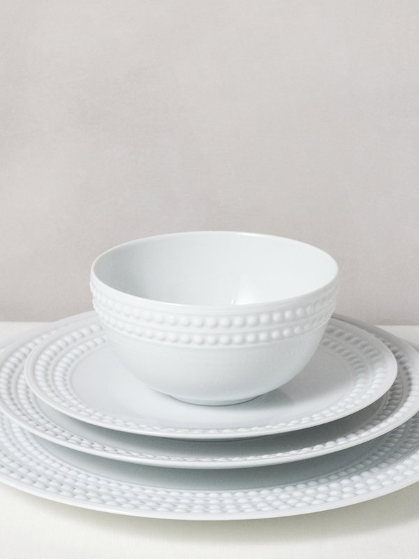 L’Objet Set of two Perlée porcelain cereal bowls