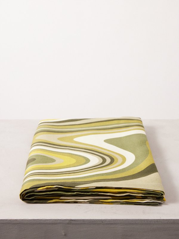 L’Objet Waves 178cm x 229cm linen tablecloth