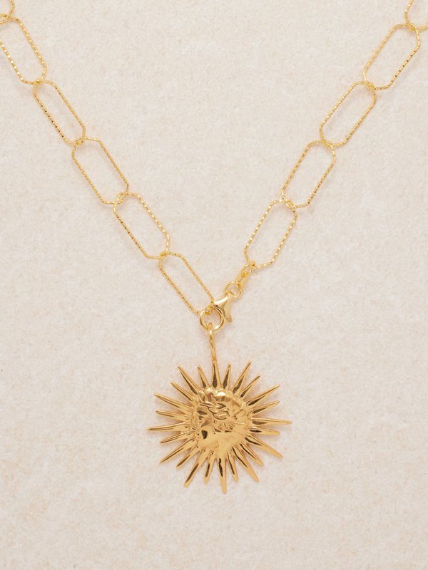 Hermina Athens Sun Tarot gold-vermeil necklace