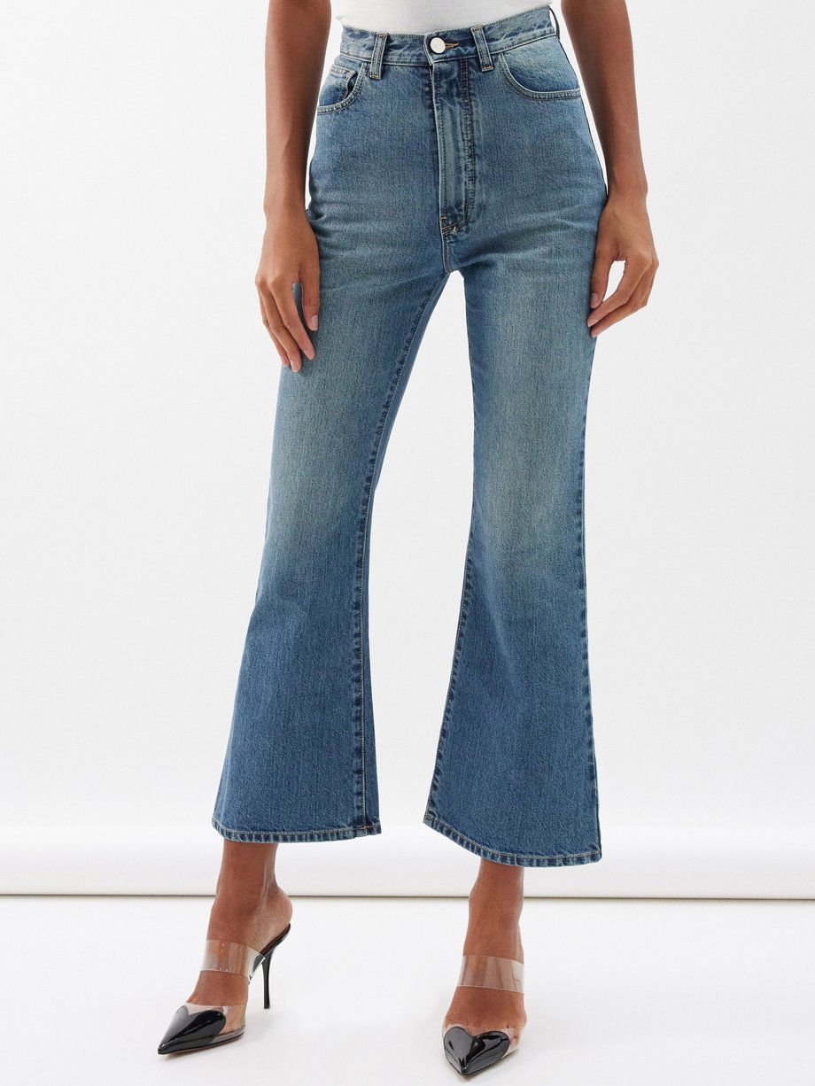 ALAÏA High-rise kick-flare jeans