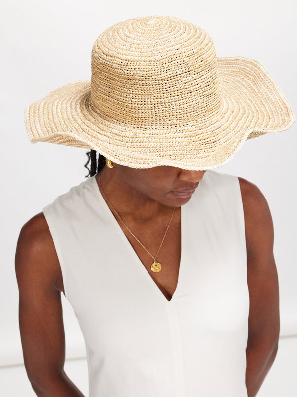 Sensi Studio Moldeable crocheted straw hat