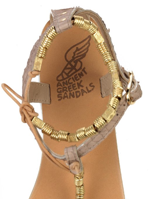 Ancient Greek Sandals Chrysso water-snake effect leather sandals