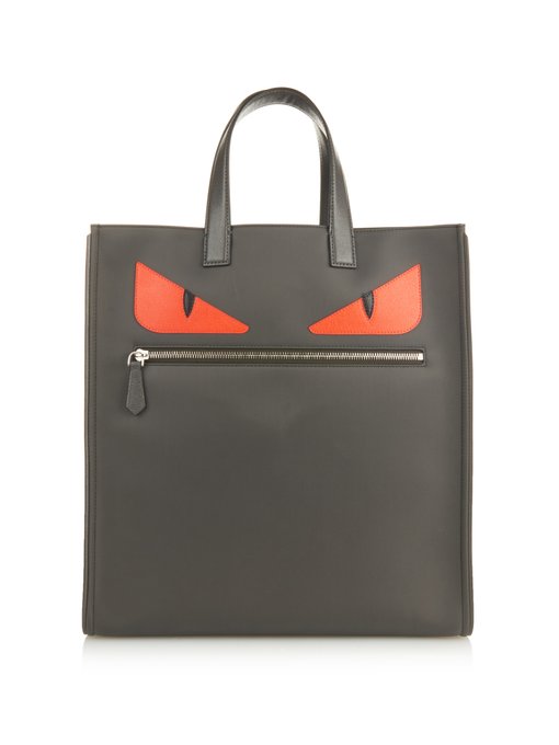 Fendi Bag Bugs leather and nylon tote 