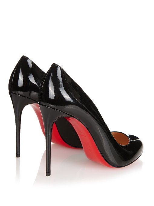 christian louboutin decollete patent leather stiletto red sole ...