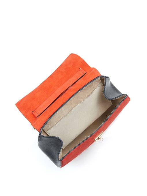 Drew small leather and suede cross-body bag | Chlo ...