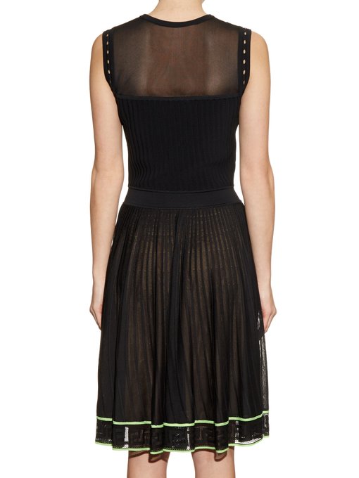 Versace Multi-knit sleeveless dress