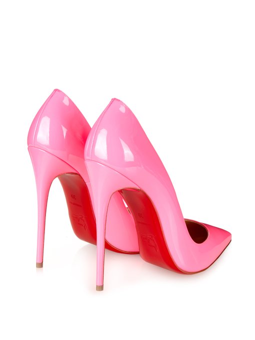 CHRISTIAN LOUBOUTIN Pigalle Follies Patent Point-Toe Red Sole Pump