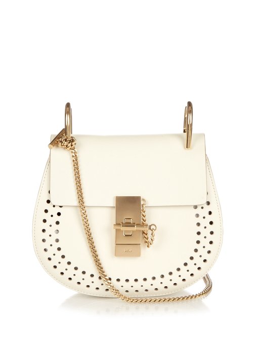 CHLO Drew Small Perforated Leather Shoulder Bag  