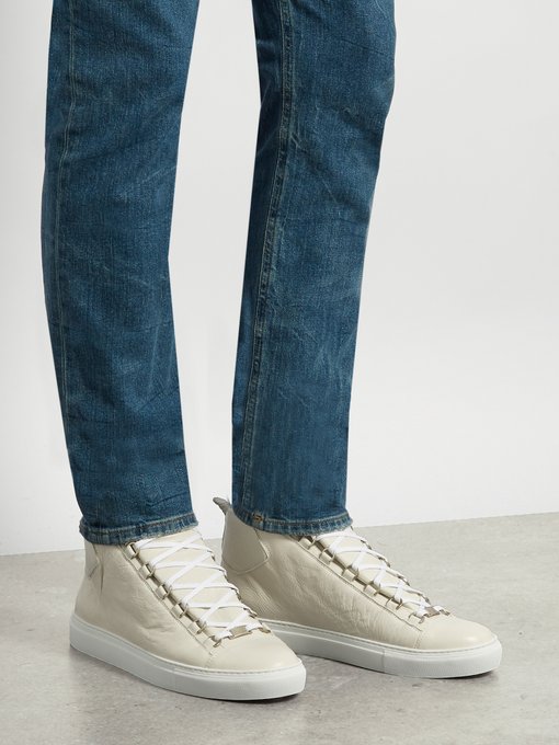 Balenciaga Arena high-top leather trainers	