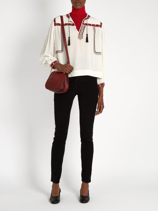 Isabel Marant Étoile Cabella embroidered peasant blouse