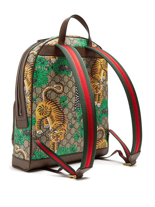 GUCCI Men’S Bengal Tiger Print Gg Supreme Backpack In Brown, Gucci Bengal Print | ModeSens