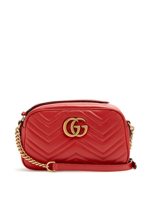 GUCCI Gg Marmont Camera Small Quilted Leather Shoulder Bag